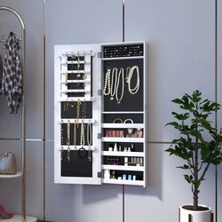 Шкаф-зеркало для украшений Homcom 833-102WT 37x9x112 cm (White) Thumb