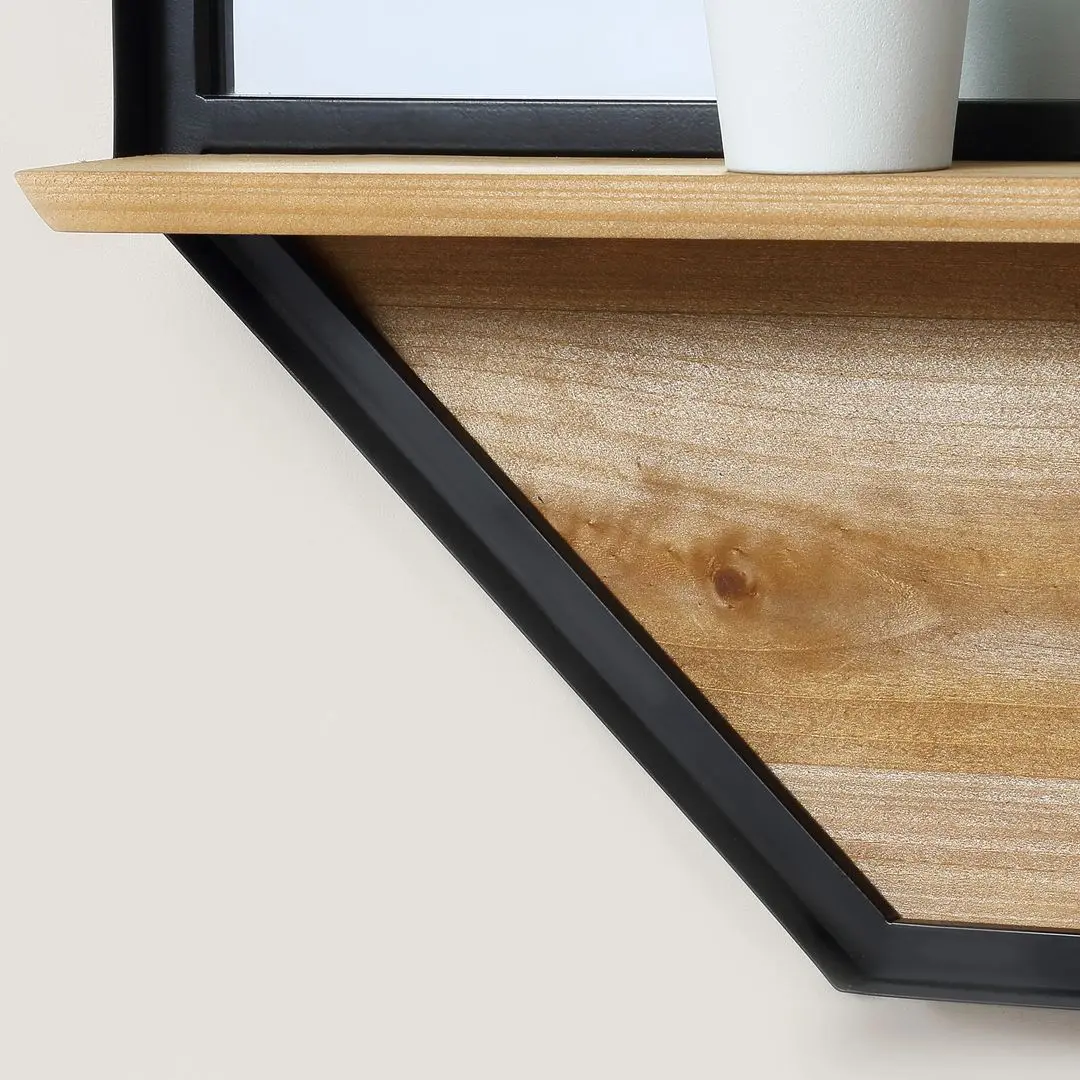 Зеркало Homcom 830-606V00BK 61x8x61 (Black/Wood)