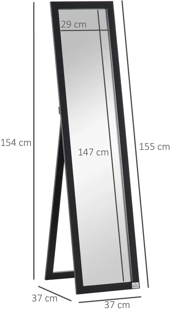 Oglinda Homcom 831-389BK 37x48x152 (Black)