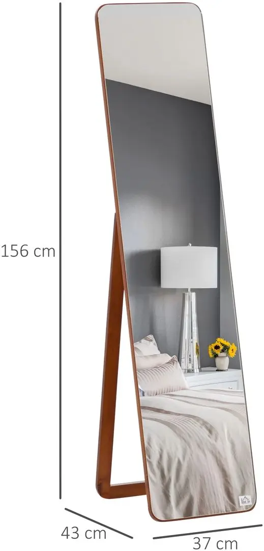 Зеркало Homcom 831-390 43x37x156 cm (Light Walnut)