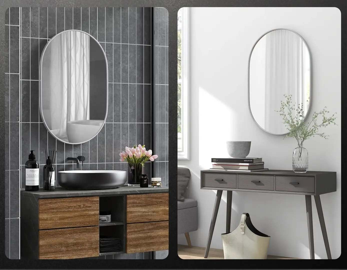 Oglinda Homcom 834-687V80SR 60x90 (Silver)