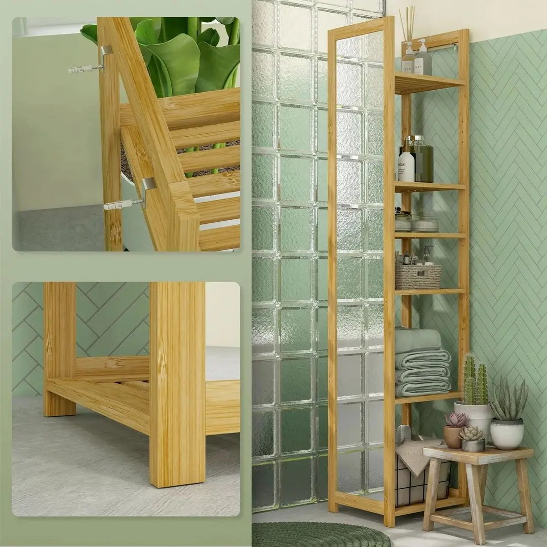 Oglinda Homcom 834-690V80ND 35x168 cm (Natural Oak)