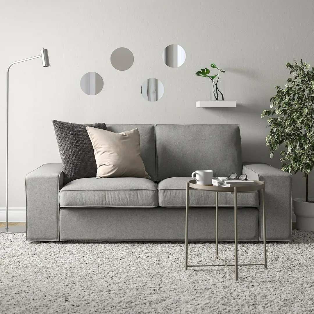 Декоративное зеркало Ikea Fargek 20cm (Серый)