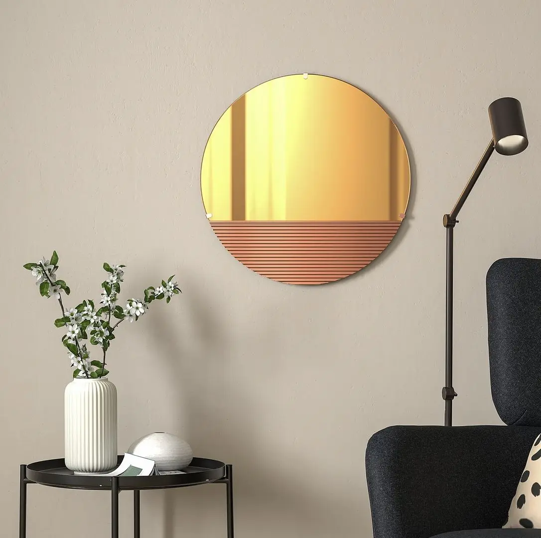 Декоративное зеркало Ikea Skogsgransen 50cm (Медь)