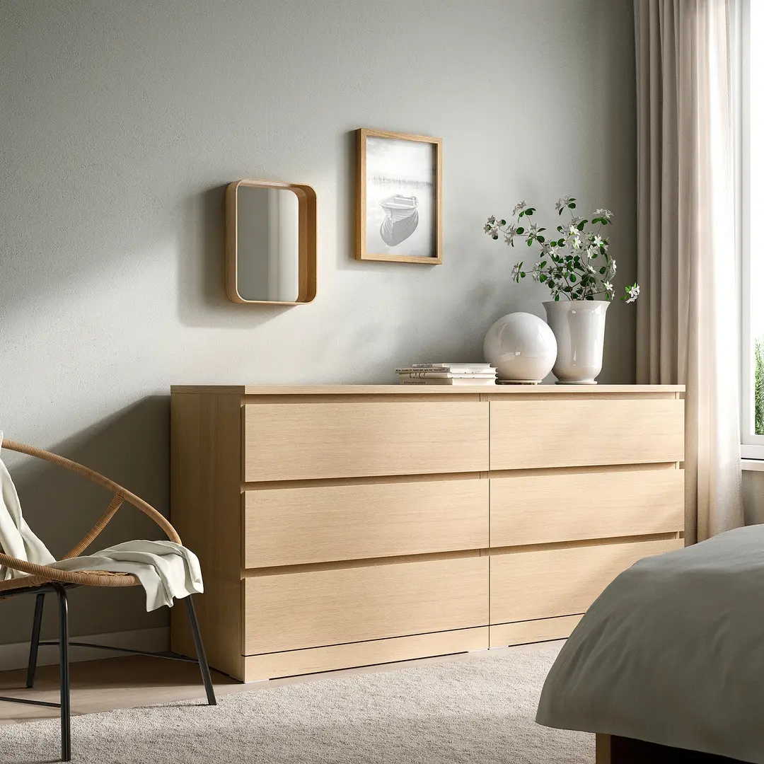 Зеркало Ikea Dvargsyren 28x37cm (Дубовый шпон)