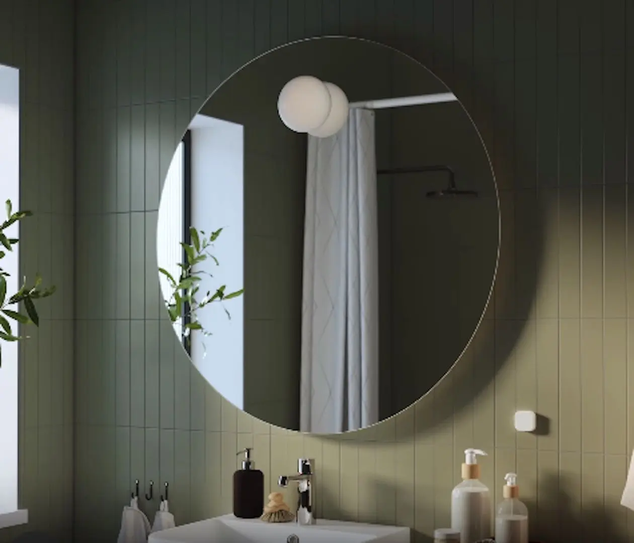 Зеркало Ikea Faxalven с подсветкой 100cm