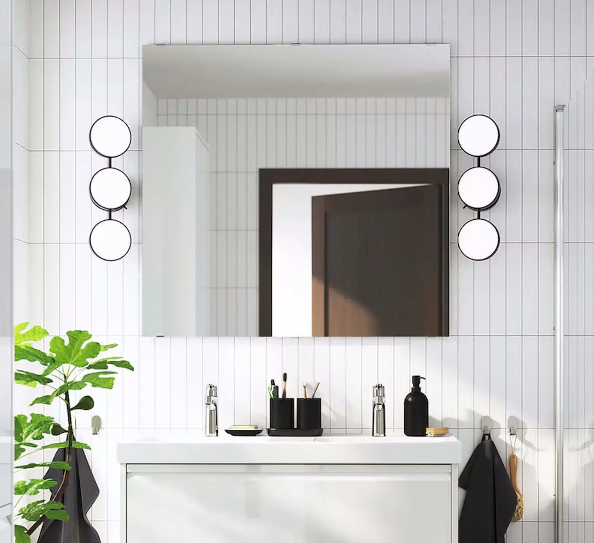 Зеркало Ikea Lettan 100x95