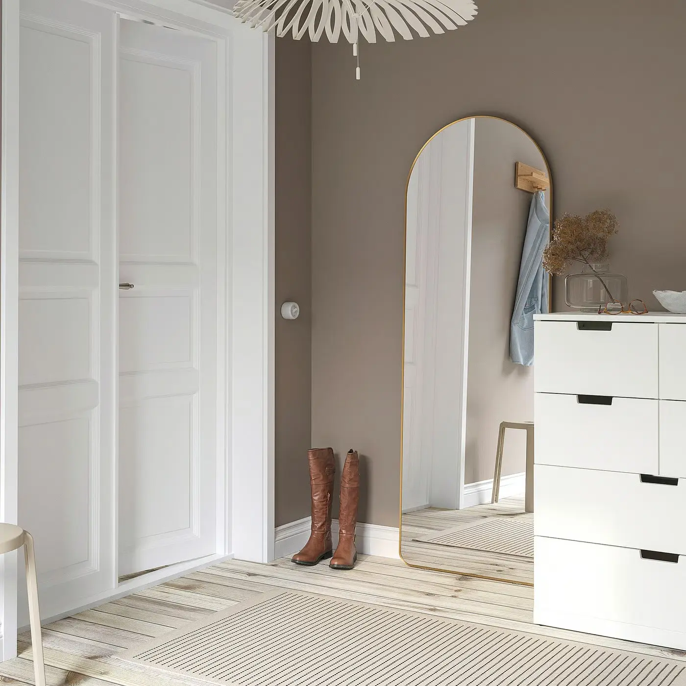 Зеркало Ikea Lindbyn 60x170cm (Золотистый)