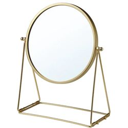 Зеркало настольное Ikea Lassbyn 17cm (Золотистый)