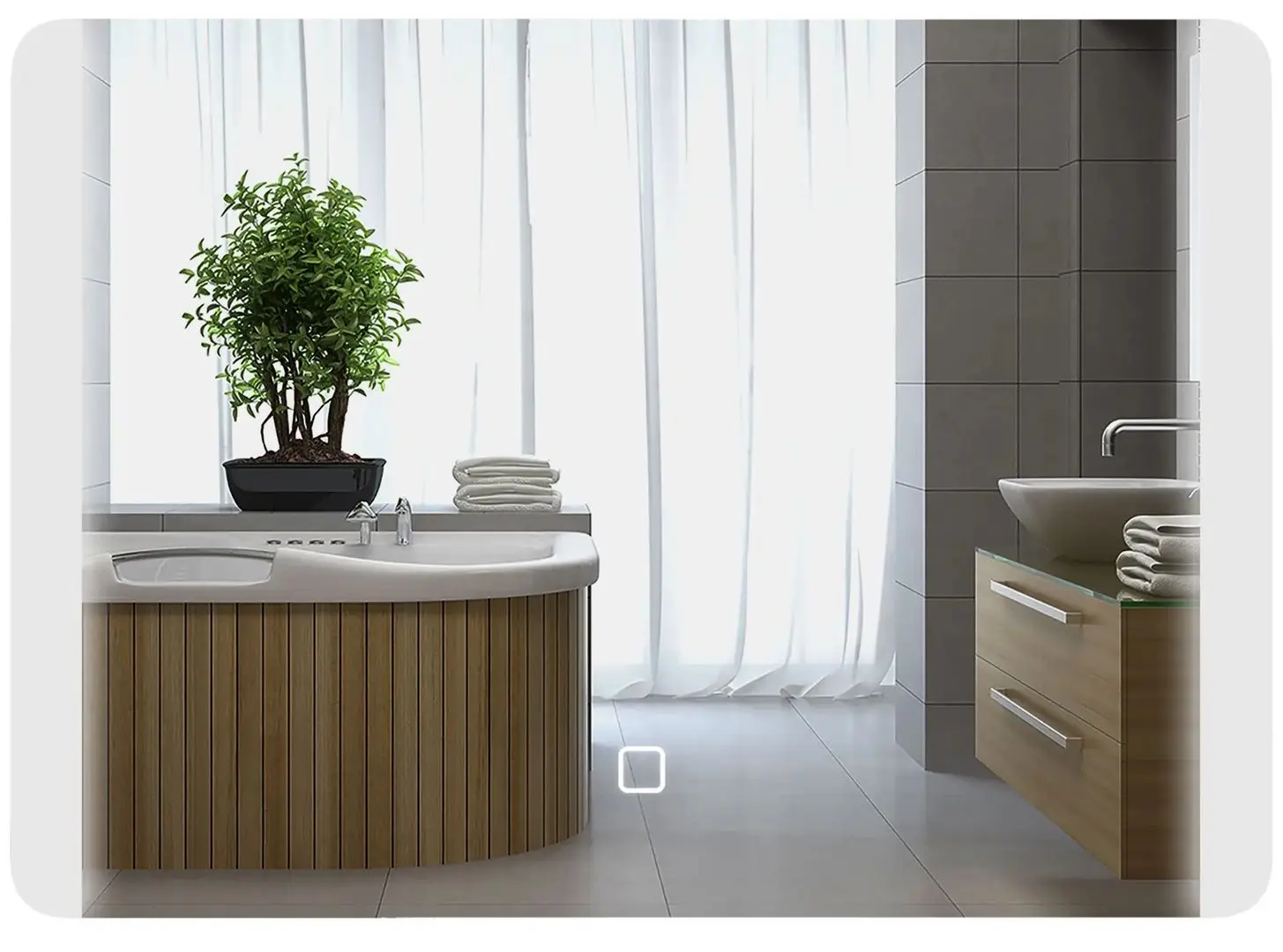 Зеркало Kleankin 834-661V90SR 70x50 (Silver)