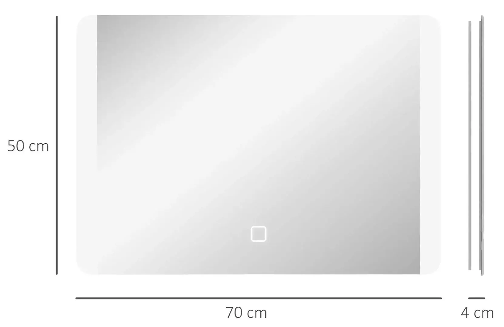 Зеркало Kleankin 834-661V90SR 70x50 (Silver)