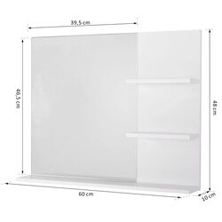 Зеркало с полкой Kleankin 834-207 (White) Thumb