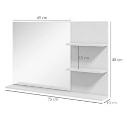 Зеркало с полкой Kleankin 834-652V00WT (White) Thumb