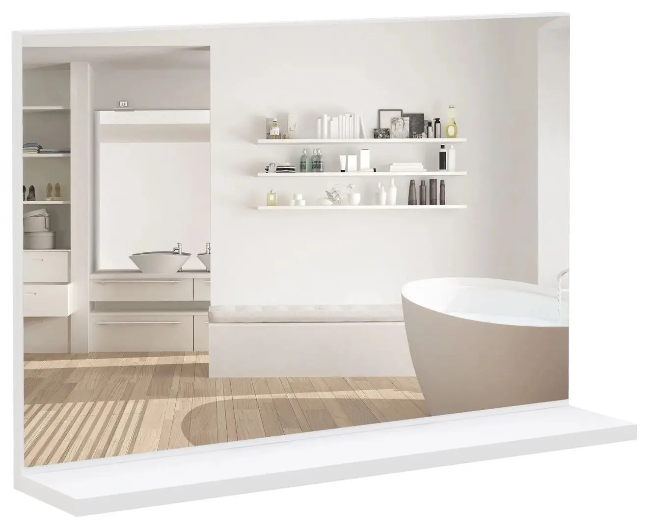 Oglinda cu raft Kleankin 834-723V00WT 60x12x40 (White)