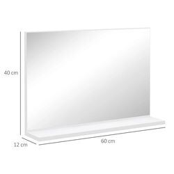 Oglinda cu raft Kleankin 834-723V00WT 60x12x40 (White) Thumb