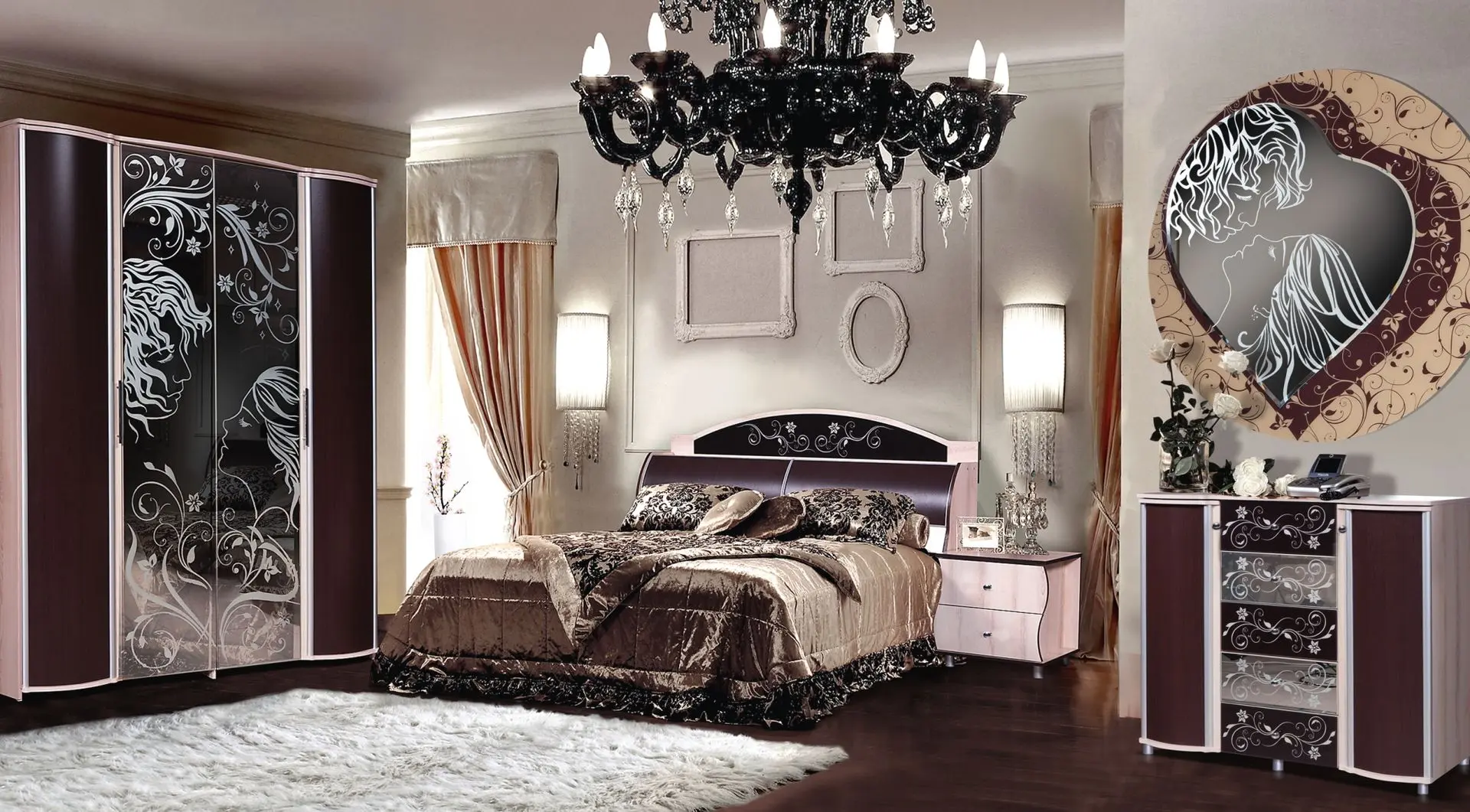 Panou oglindă КМК 054-03 Magiya (Black)