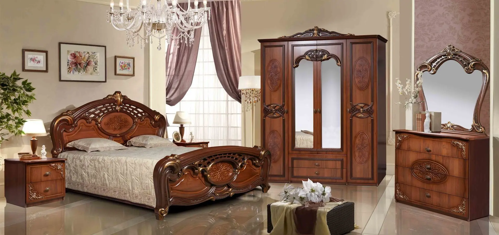 Oglinda КМК 0456.5 Rozaliya (Nut/Gold)