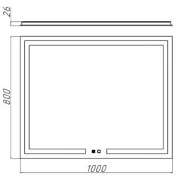 Зеркало Bayro Otto 100x80 Thumb