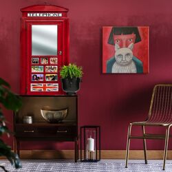 Oglinda Lupia Multiphoto Telephone Box (Red)
