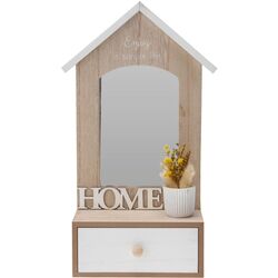 Oglinda de masa Excellent Houseware Home 50596 (Wood/White)