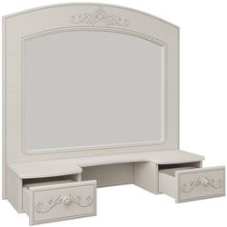 Зеркало с полкой Олмеко Каролина (Вудлайн Кремовый/Сандал Светлый) Thumb