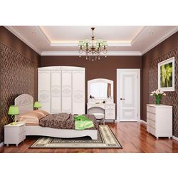 Зеркало с полкой Олмеко Каролина (Вудлайн Кремовый/Сандал Светлый) Thumb