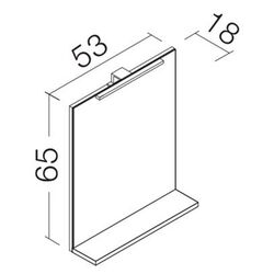 Зеркало Orka Duden 60 (Odeon White Oak) Thumb