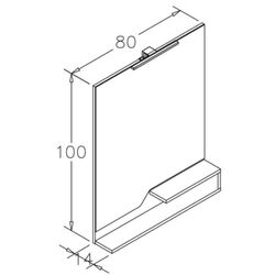 Oglinda Orka Galia 80x100 (Legnano) Thumb