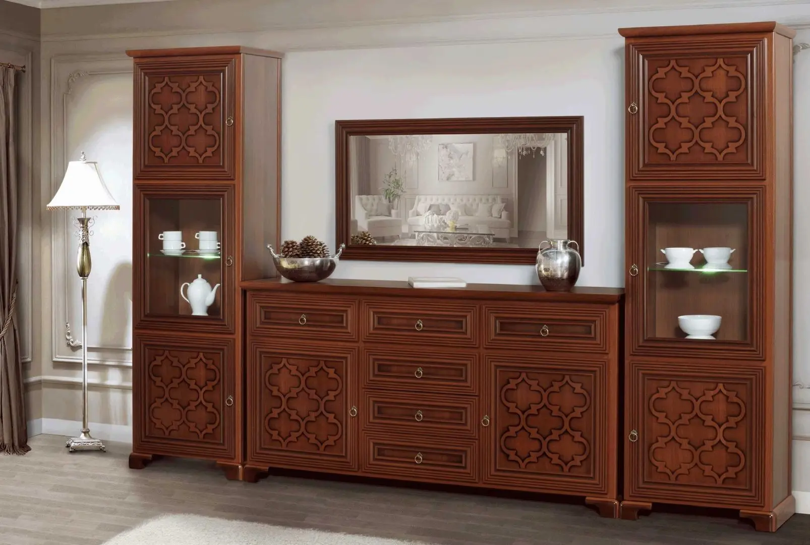 Зеркало Skay Афина (Орех Караваджо/Орех Итальянский) - 2