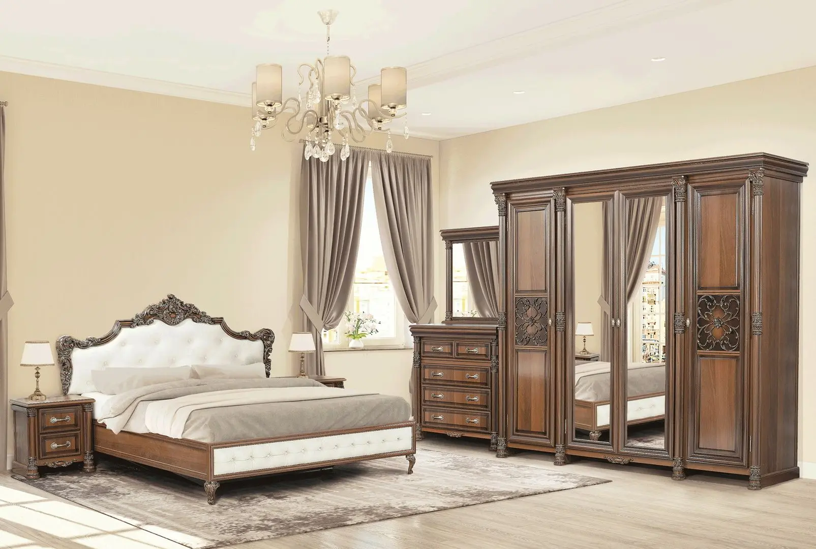 Oglinda Skay Amanda (Caravaggio Nut/Italian Nut)