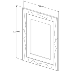 Зеркало Supraten Corsica 75 (White) Thumb