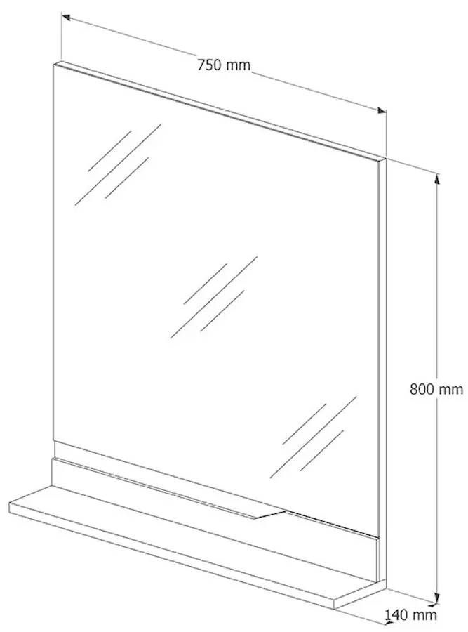 Oglinda Supraten Elsass 75 (White)