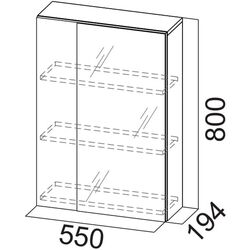 Oglinda cu dulap SV-Mebel Vizit 1 (Canyon Light/Hickory Light) Thumb