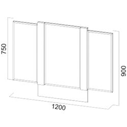 Oglinda SV-mebel Gamma-20 1200 (Ash Anchor Light/Sandal Light) Thumb