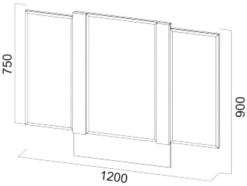 Oglinda SV-mebel Gamma-20 1200 (Ash Anchor Light/Sandal Light)