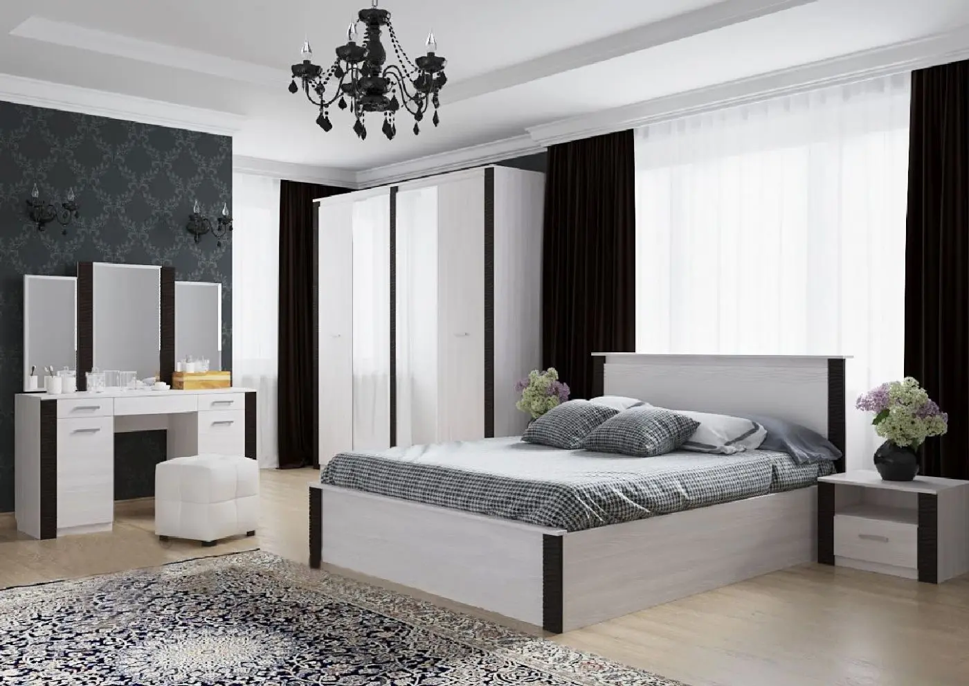 Oglinda SV-mebel Gamma-20 1200 (Ash Anchor Light/Wenge)