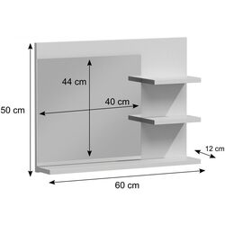 Oglinda cu raft TopEshop Lumo L3 (White) Thumb