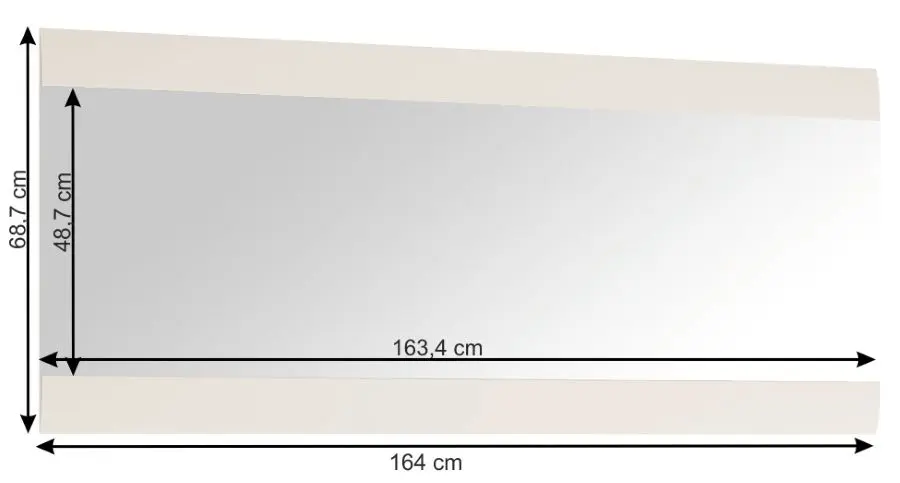 Зеркало Tempo Kondela Lynatet Typ 121 (White Extra High Gloss) - 3