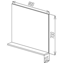 Oglinda Bayro Vega 800x700 (Сoncrete) Thumb