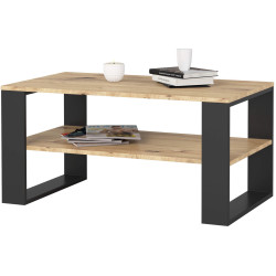 Журнальный столик Akord Alex 92см (Artisan Oak/Black) Thumb