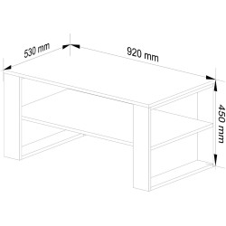 Журнальный столик Akord Alex 92см (Artisan Oak/Black) Thumb