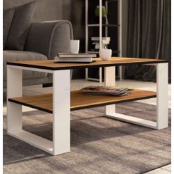 Журнальный столик Akord Alex 92см (Craft Oak/White)