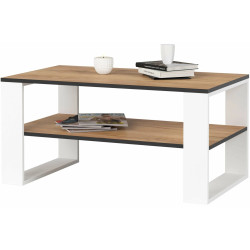 Журнальный столик Akord Alex 92см (Craft Oak/White) Thumb
