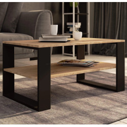 Журнальный столик Akord Alex 92см (Sonoma Oak/Black)