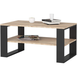 Журнальный столик Akord Alex 92см (Sonoma Oak/Black) Thumb