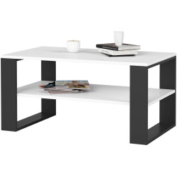 Журнальный столик Akord Alex 92см (White/Black) Thumb