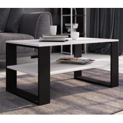 Журнальный столик Akord Alex 92см (White/Black)