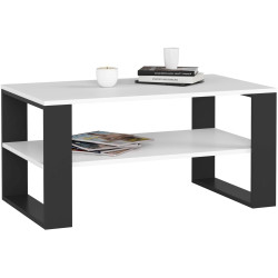 Журнальный столик Akord Alex 92см (White/Black) Thumb