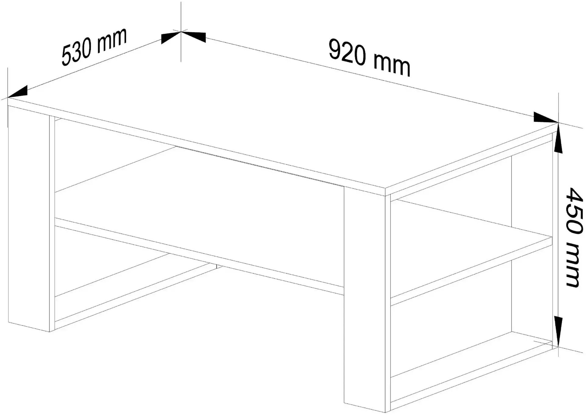 Журнальный столик Akord Alex 92см (White/Black) - 5