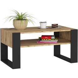 Журнальный столик Akord Domi 92 (Artisan Oak/Black) Thumb